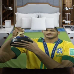 Ethical Football Player Neymar Duvet Cover