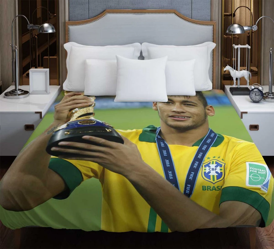 Ethical Football Player Neymar Duvet Cover