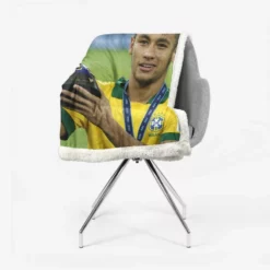 Ethical Football Player Neymar Sherpa Fleece Blanket 2