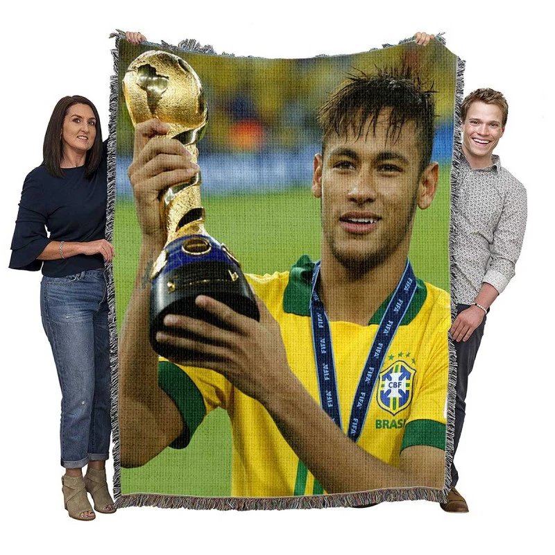 Ethical Football Player Neymar Woven Blanket