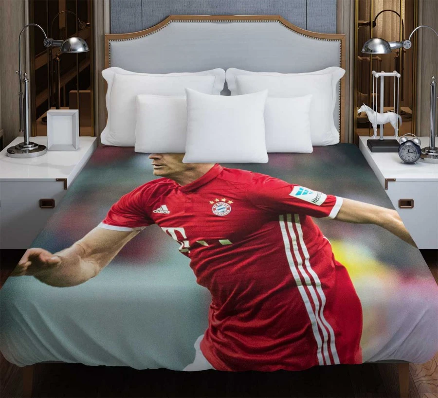 Ethical Football Player Robert Lewandowski Duvet Cover