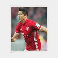 Ethical Football Player Robert Lewandowski Sherpa Fleece Blanket 1