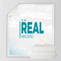 European Cup Football Club Real Madrid Logo Sherpa Fleece Blanket