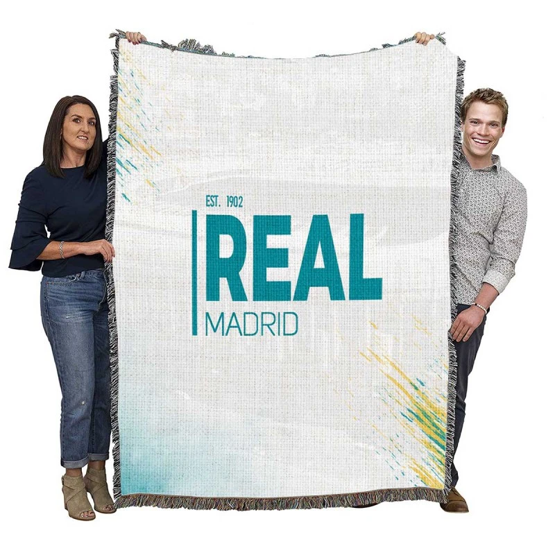 European Cup Football Club Real Madrid Logo Woven Blanket