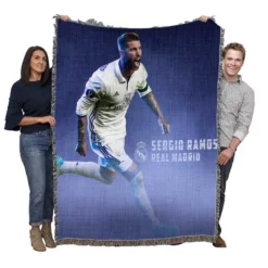 European Cup Player Sergio Ramos Woven Blanket