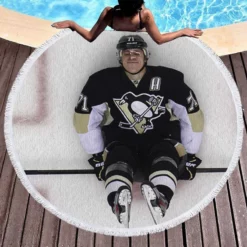 Evgeni Malkin Professional NHL Hockey Player Round Beach Towel 1