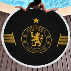 Excellent Chelsea Football Club Logo Round Beach Towel 1