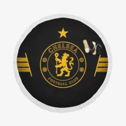 Excellent Chelsea Football Club Logo Round Beach Towel