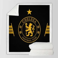 Excellent Chelsea Football Club Logo Sherpa Fleece Blanket