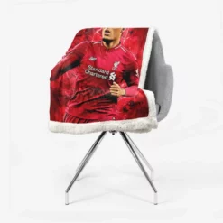 Excellent Dutch Football Player Virgil van Dijk Sherpa Fleece Blanket 2