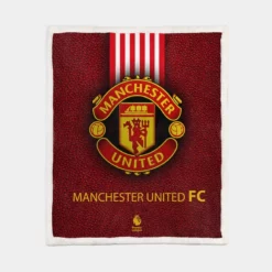 Excellent English Soccer Team Manchester United Logo Sherpa Fleece Blanket 1