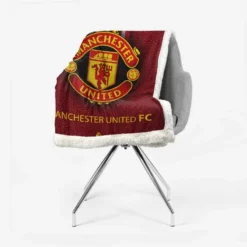 Excellent English Soccer Team Manchester United Logo Sherpa Fleece Blanket 2