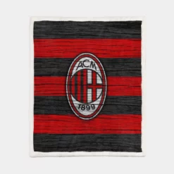 Excellent Football Club in Italy AC Milan Sherpa Fleece Blanket 1