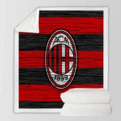 Excellent Football Club in Italy AC Milan Sherpa Fleece Blanket