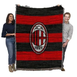 Excellent Football Club in Italy AC Milan Woven Blanket