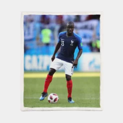 Excellent France Soccer Player N Golo Kante Sherpa Fleece Blanket 1