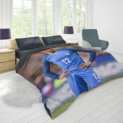 Excellent French Football Player Kylian Mbappe Duvet Cover 1