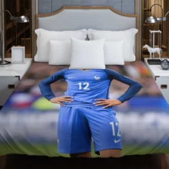 Excellent French Football Player Kylian Mbappe Duvet Cover