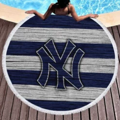 Excellent MLB Team New York Yankees Round Beach Towel 1