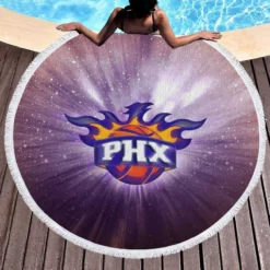 Excellent NBA Basketball Club Phoenix Suns Round Beach Towel 1