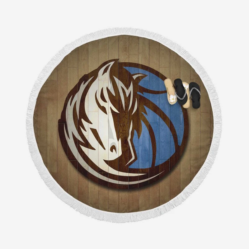 Excellent NBA Basketball Team Dallas Mavericks Round Beach Towel