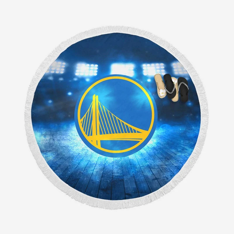 Excellent NBA Basketball Team Golden State Warriors Round Beach Towel