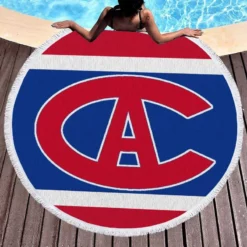 Excellent NHL Hockey Team Montreal Canadiens Round Beach Towel 1