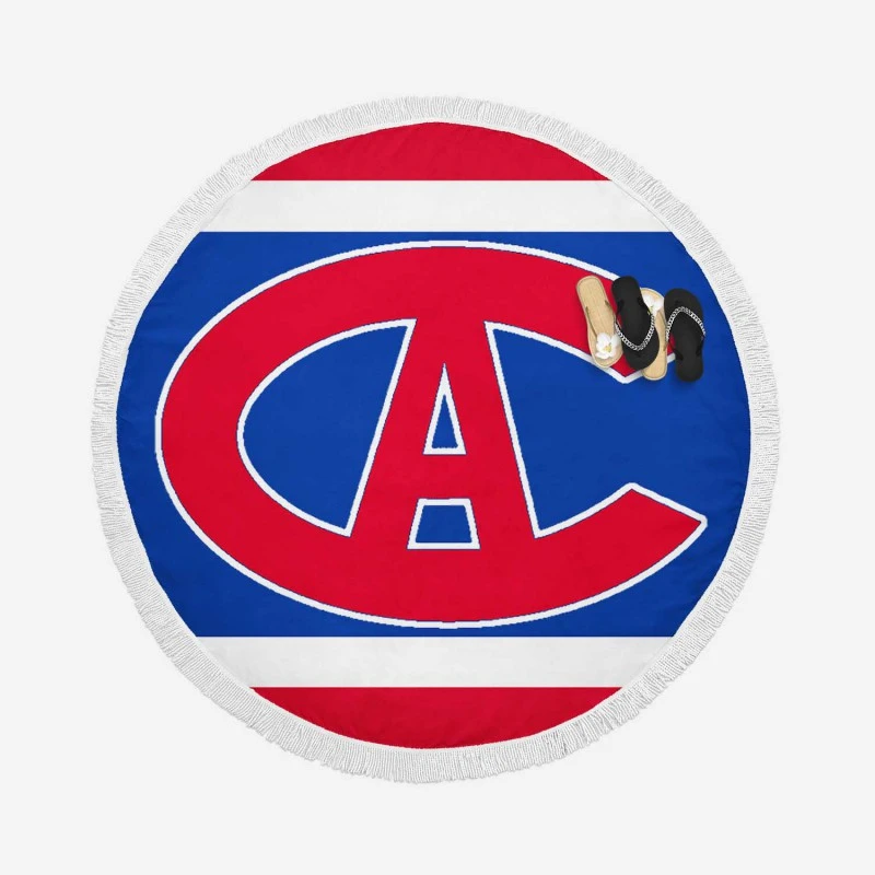 Excellent NHL Hockey Team Montreal Canadiens Round Beach Towel