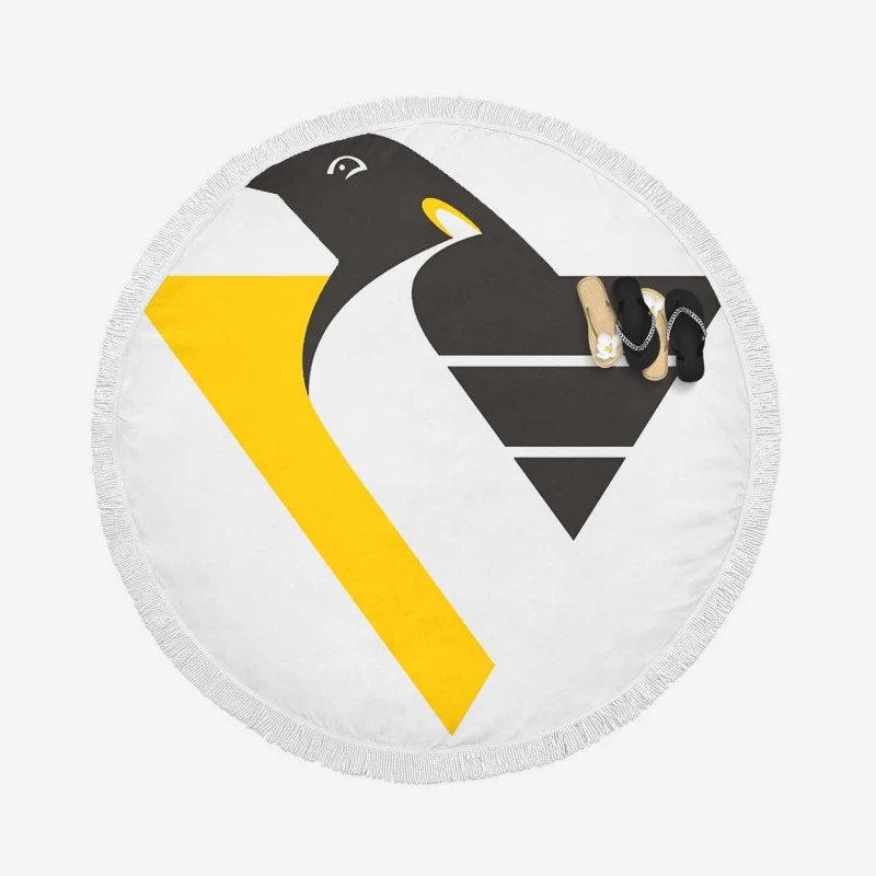 Excellent NHL Team Pittsburgh Penguins Round Beach Towel