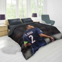 Excellent PSG Soccer Player Thiago Silva Duvet Cover 1