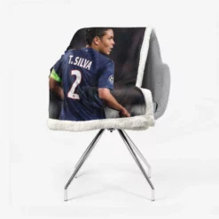 Excellent PSG Soccer Player Thiago Silva Sherpa Fleece Blanket 2