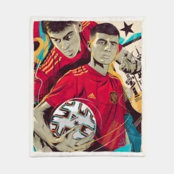 Excellent Spanish Football Player Pedri Sherpa Fleece Blanket 1