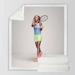 Excellent Tennis Player Naomi Osaka Sherpa Fleece Blanket