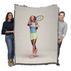 Excellent Tennis Player Naomi Osaka Woven Blanket