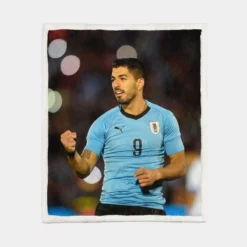 Excellent Uruguay Soccer Player Luis Suarez Sherpa Fleece Blanket 1