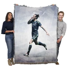 Excellent Welsh Football Player Gareth Bale Woven Blanket