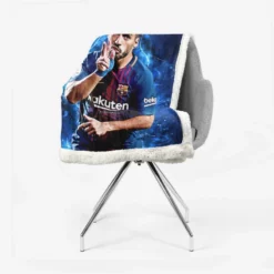 Exciting Barca Football Club Luis Suarez Sherpa Fleece Blanket 2