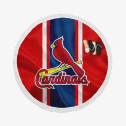 Exciting Baseball Team St Louis Cardinals Round Beach Towel
