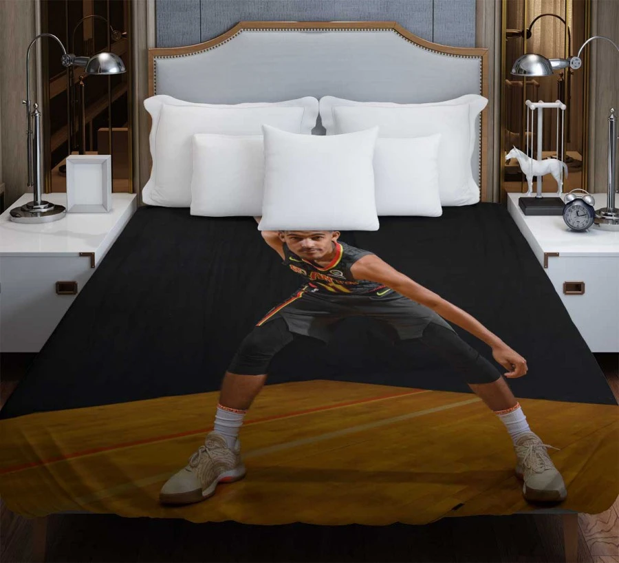 Exciting Basketball Player Trae Young Duvet Cover
