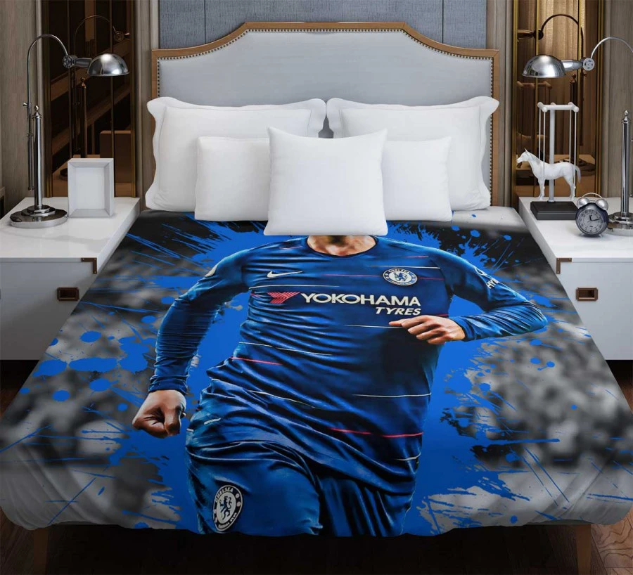 Exciting Chelsea Football Player Eden Hazard Duvet Cover