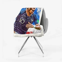 Exciting Franch Football Player Kylian Mbappe Sherpa Fleece Blanket 2