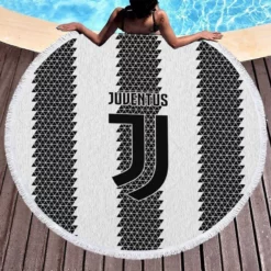 Exciting Italian Football Club Juventus FC Round Beach Towel 1