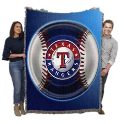 Exciting MLB Club Texas Rangers Woven Blanket