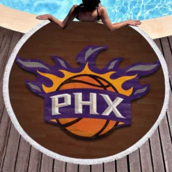 Exciting NBA Basketball Team Phoenix Suns Round Beach Towel 1