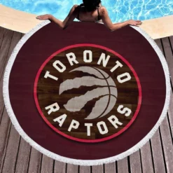 Exciting NBA Basketball Team Toronto Raptors Round Beach Towel 1