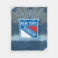 Exciting NHL Hockey Club New York Rangers Sherpa Fleece Blanket 1