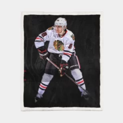 Exciting NHL Hockey Player Patrick Kane Sherpa Fleece Blanket 1