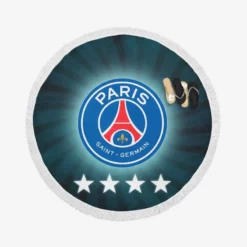 Exciting Soccer Team Paris Saint Germain FC Round Beach Towel