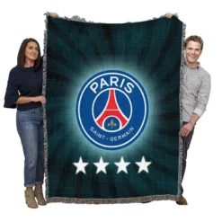 Exciting Soccer Team Paris Saint Germain FC Woven Blanket