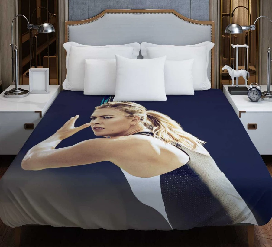 Exciting WTA Tennis Player Maria Sharapova Duvet Cover